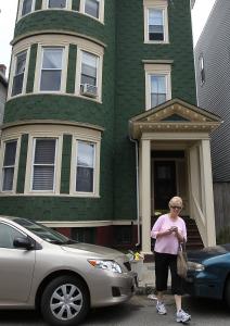 Catherine Greig’s sister Margaret McCusker at the South Boston house their family owned.
