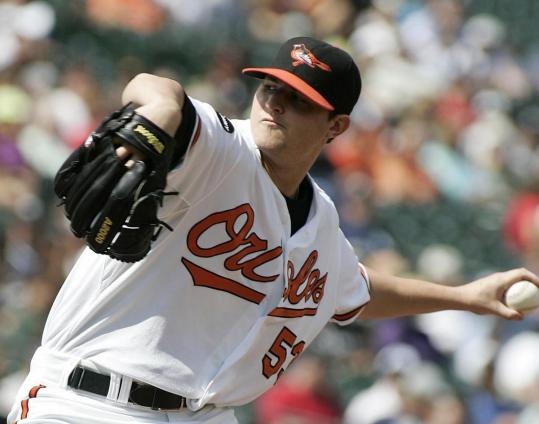 Orioles rookie lefthander Zach Britton threw a career-high 120 pitches and allowed just four singles while fanning five Yankees.
