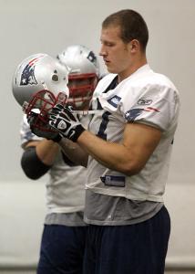 Rookie Nate Solder started his debut with the Patriots, and has played solidly since.