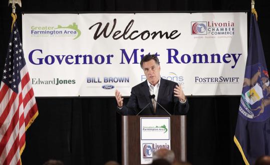 Mitt Romney, risking union ire in Mich., slams Santorum's labor ...