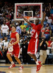 Vinny Zollo (41) and Teeng Akol celebrated Western Kentucky’s comeback victory against Mississippi Valley State.