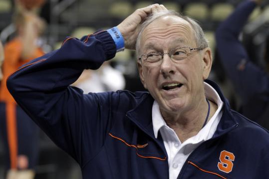 Syracuse coach Jim Boeheim emphasized that the team is not disappointed in ineligible center Fab Melo.
