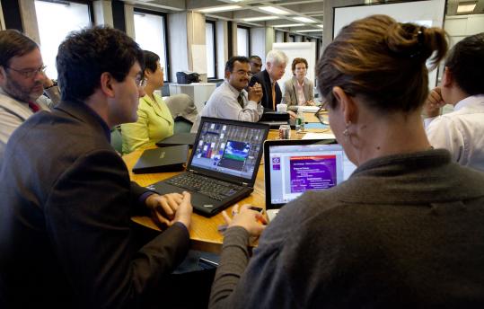 IBM staffers analyzed Boston traffic data then outlined the results at City Hall.