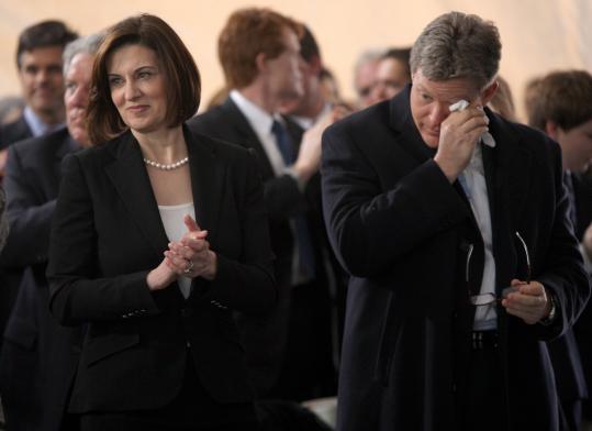 Victoria Reggie Kennedy and Edward M. Kennedy Jr. at the 2011 inaugural ceremony for the institute.