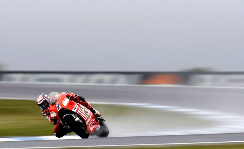 Casey Stoner in action