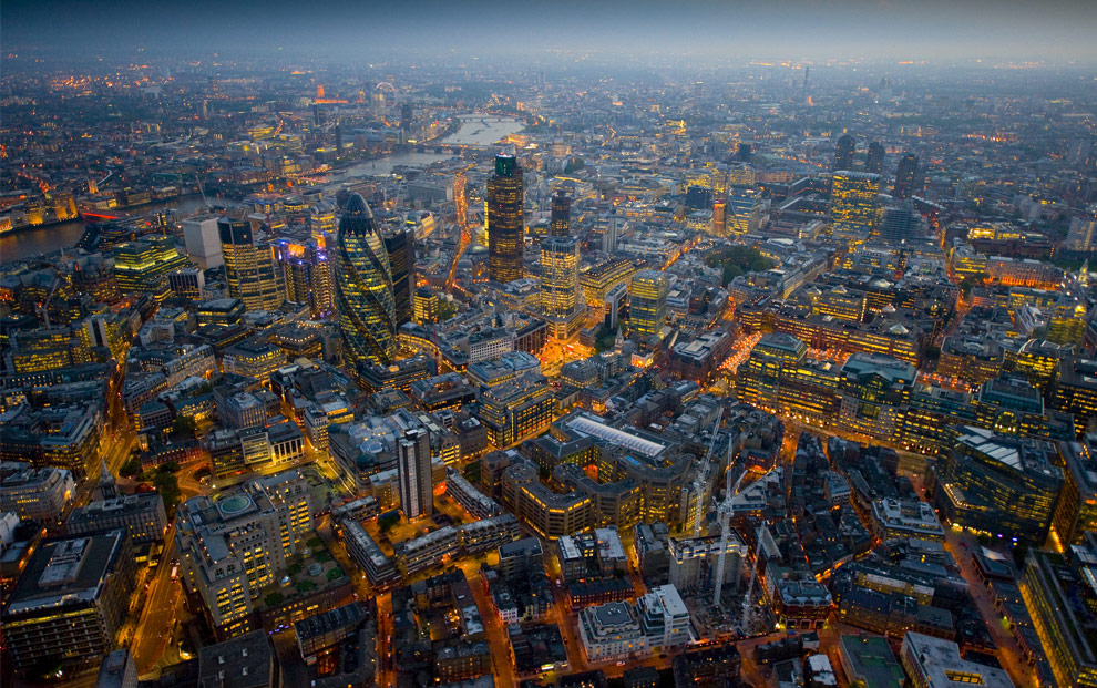 Фотография: Ночной Лондон - вид сверху. (Часть 2) №3 - BigPicture.ru