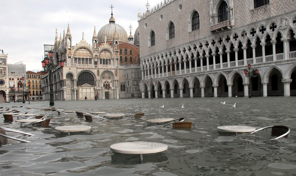 Venecia Europa agua inundacion 2008