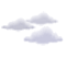 Mostly cloudy
