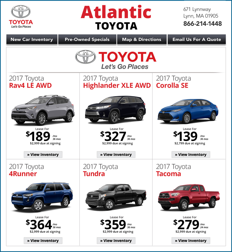 MA Toyota Dealers : Atlantic Toyota Lynn, MA Dealership