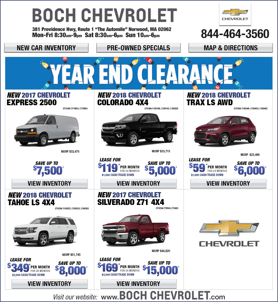 Boch Chevrolet Trucks On The Automile In Norwood Ma