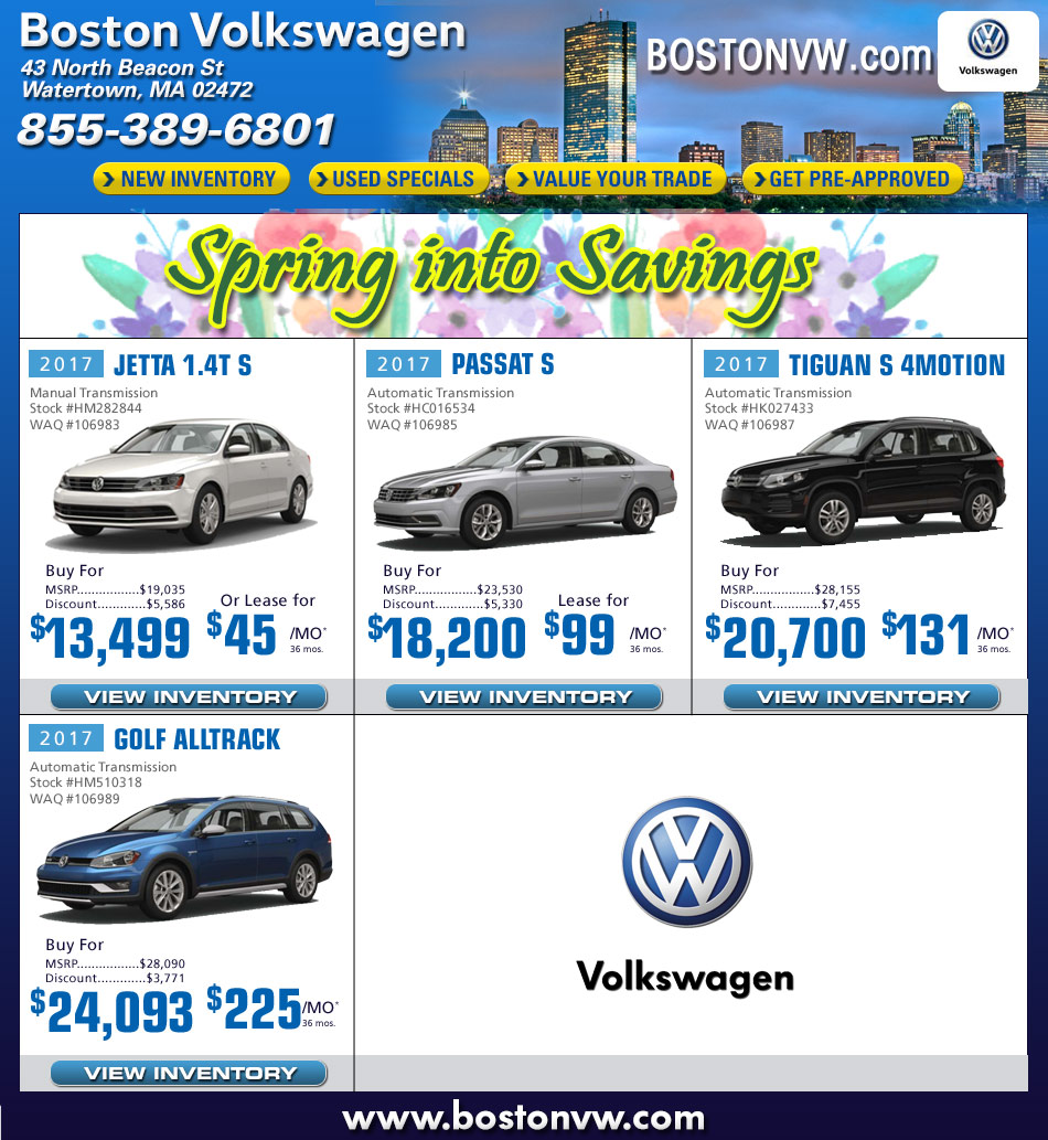 Boston VW Dealers in Watertown, MA Boston Volkswagen Car Deals