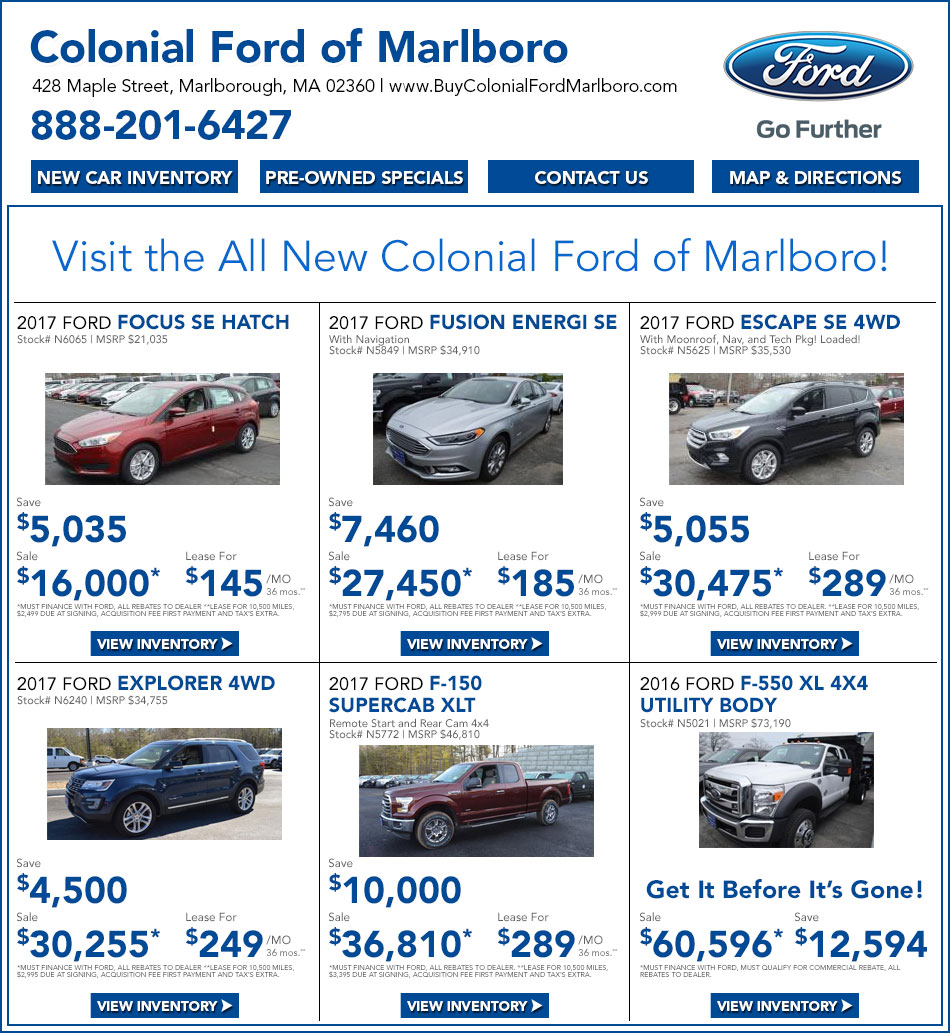 Ford Dealerships Colonial Ford of Marlboro