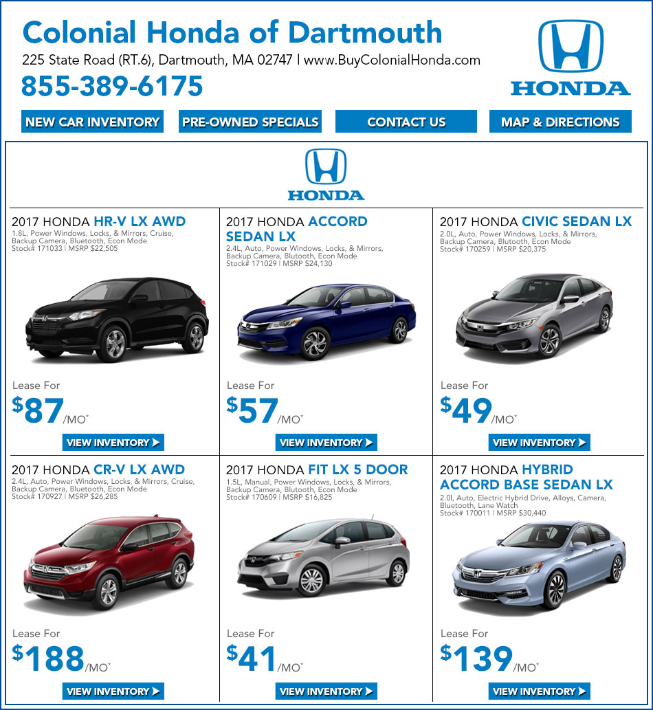 Colonial Honda Dartmouth, Massachusetts Honda Dealership