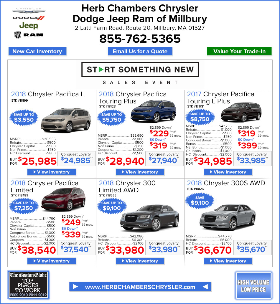 Herb Chambers Chrysler Jeep Dodge of Millbury Chrysler Dealers Metro