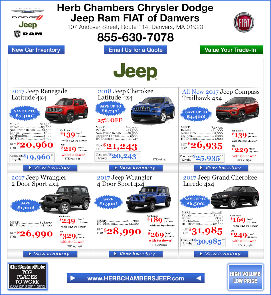 Herb Chambers Chrysler Dodge Jeep Ram FIAT of Danverss Boston Jeep