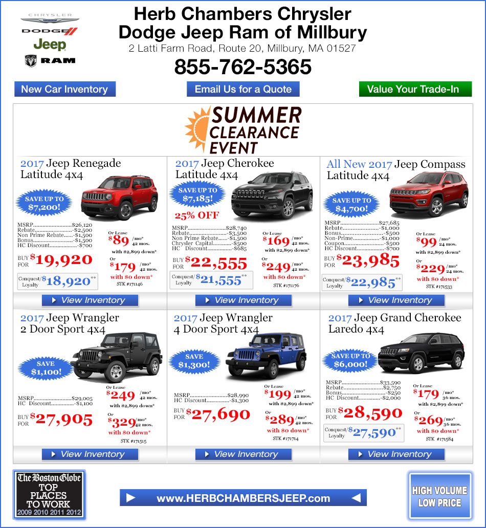 Herb Chambers Chrysler Jeep Dodge Of Millbury Jeep