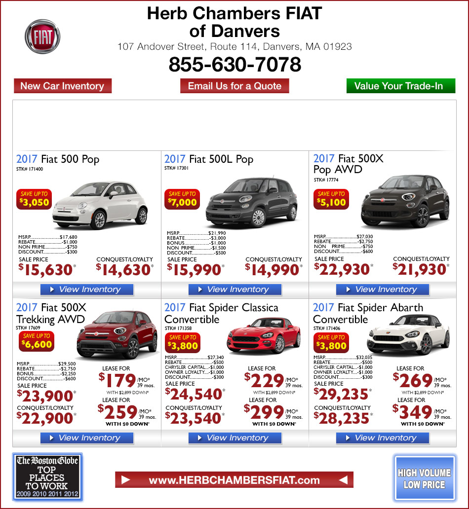 Herb Chambers Fiat of Danvers Boston Fiat Dealers Danvers