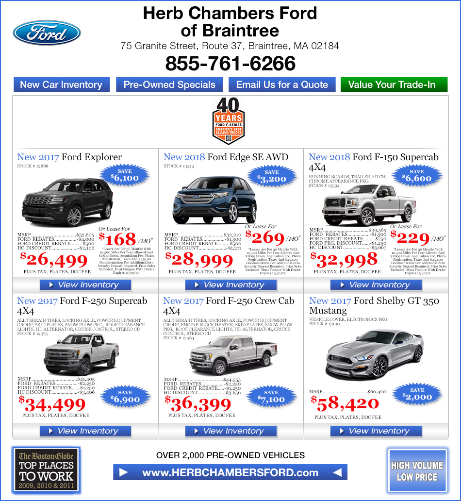 Herb Chambers Ford of Braintree Boston Ford Dealers South Shore