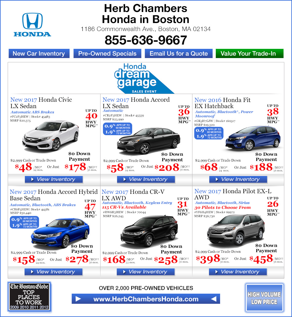 Herb Chambers Honda in Boston Honda Dealers Boston