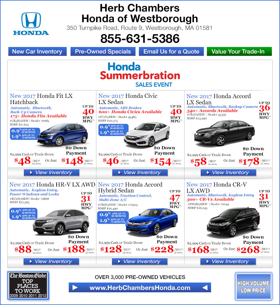 Herb Chambers Honda of Westborough Framingham Honda Dealers Worcester