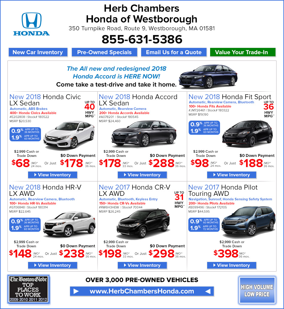 Herb Chambers Honda of Westborough Framingham Honda Dealers Worcester