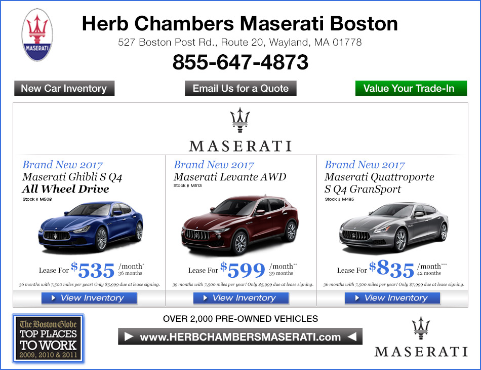 Herb Chambers Maserati Boston Boston Ma Maserati Dealers