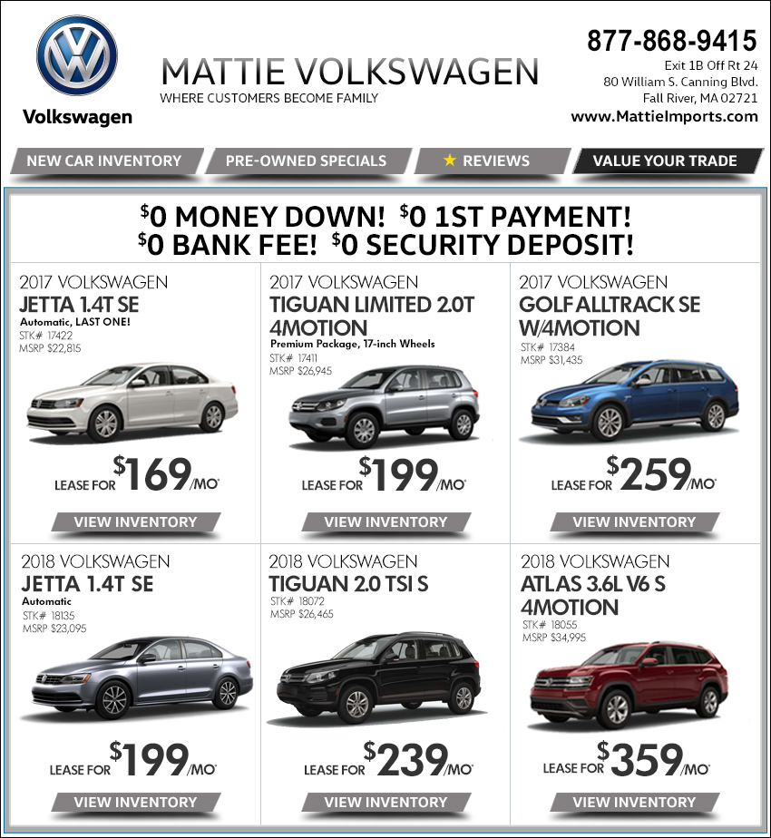 Fall River Volkswagen Dealer View Mattie Volkswagen New Car Deals