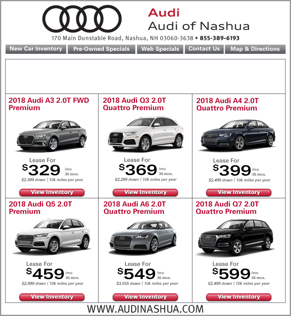 Audi Nashua Internet Specials Online New Car Lease Deals 