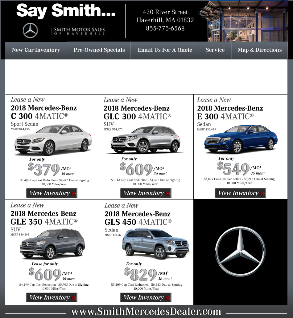 MercedesBenz Dealers Boston Smith Motor Sales
