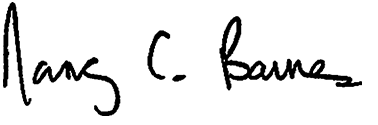 Nancy Barnes signature