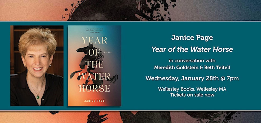 Author Event: Janice Page Year of the Water Horse with Meredith Goldstein and Beth Teitell