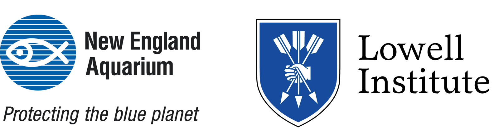 New England Aquarium and Lowell Institute logos