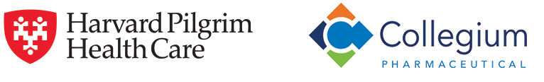 Harvrad Pilgrim Health Care and Collegium Pharmaceutical logos